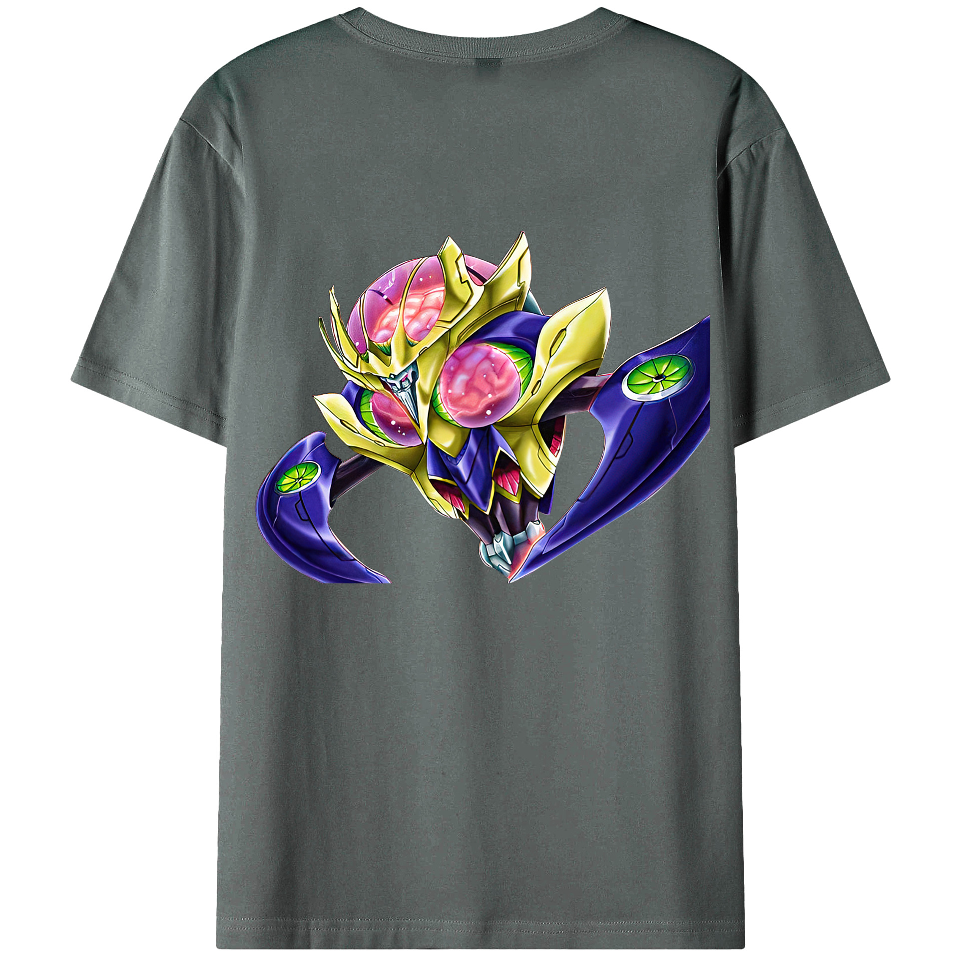 （画像用） 遊☆戯☆王 Yu-Gi-Oh! 綿100％ メンズ半袖Tシャツ（バックプリント） 通気性